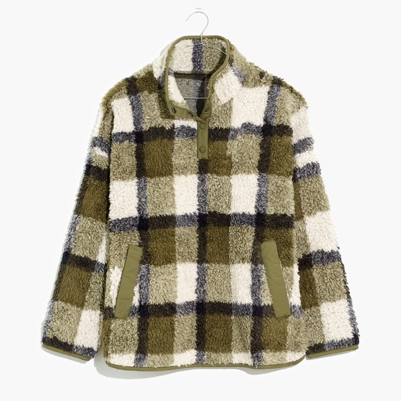 Madewell sherpa popover tunic jacket XXS New - Picture 1 of 16